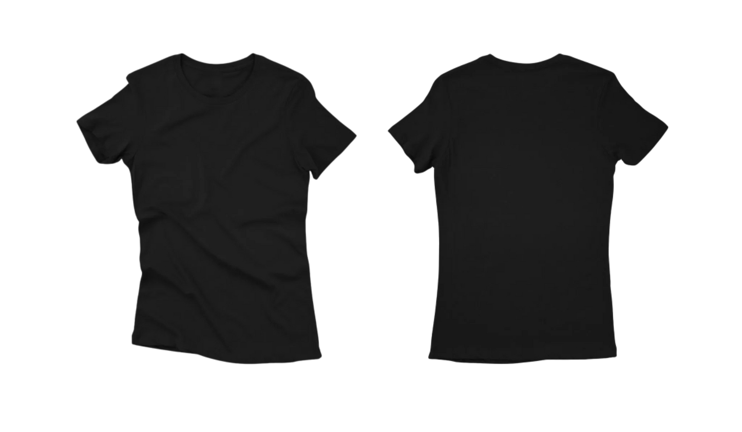 Camisa Classic Femina Frente e Costas Preta