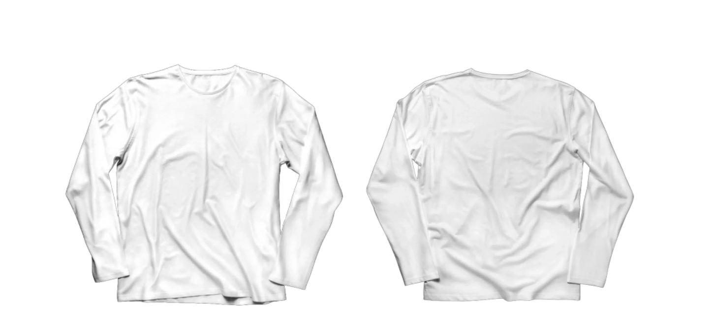 Dry fit Manga longa Frente e Costas Branco