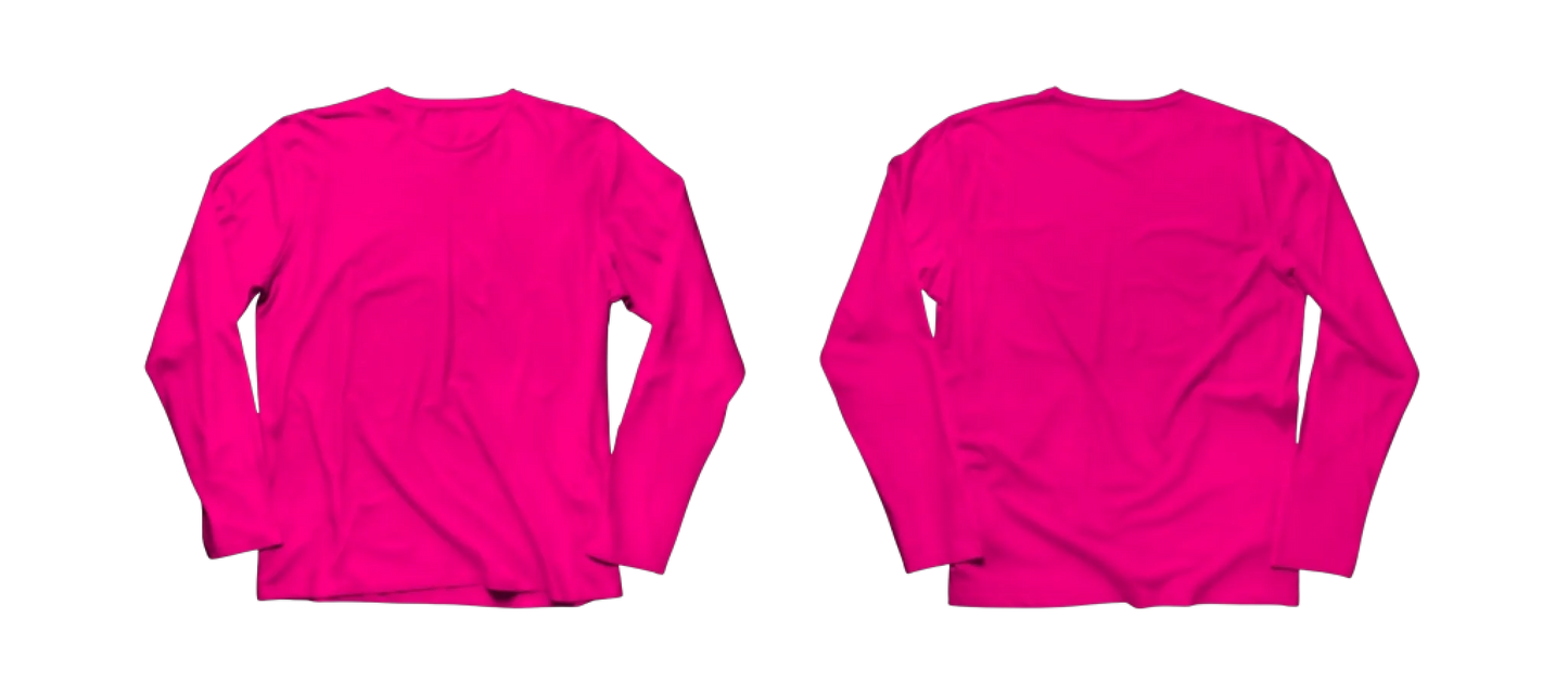 Dry fit Manga longa Frente e Costas Rosa