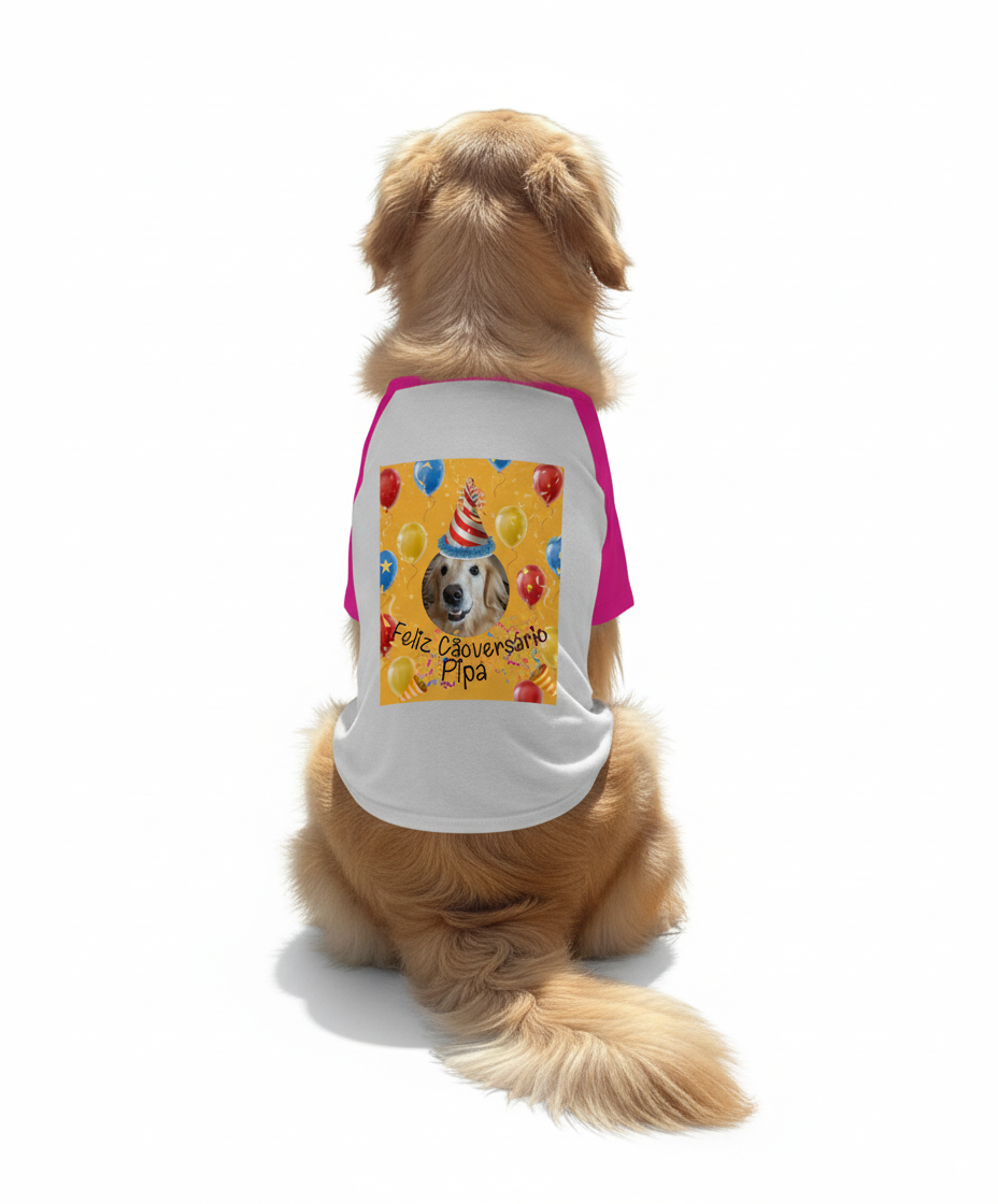 Feliz Cãoversário (camisa de cachorro)