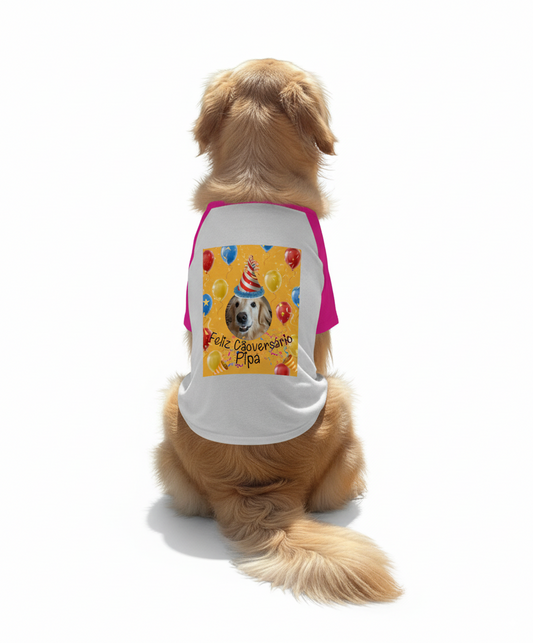 Feliz Cãoversário (camisa de cachorro)